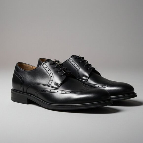 Nunn Bush Black Leather Comfort Gel Oxfords Men\'s Size 10 M Lace Up Dress Shoes main image 6